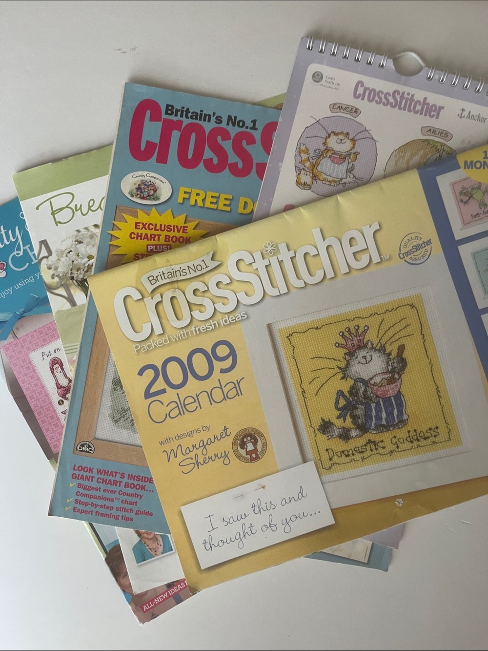 CrossStitcher + Cross Stitch Pattern Books Calendars Cute Cards Horoscope Lot